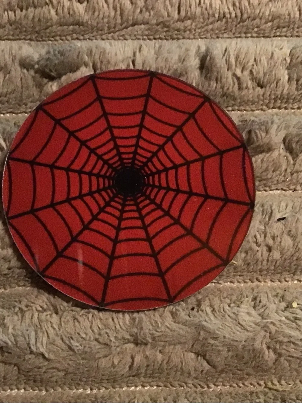 Red Spiderweb Coasters - Set of 2